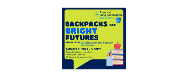 Mass General Brigham Health Plan Sponsors the American Lung Association’s Backpacks for Bright Futures